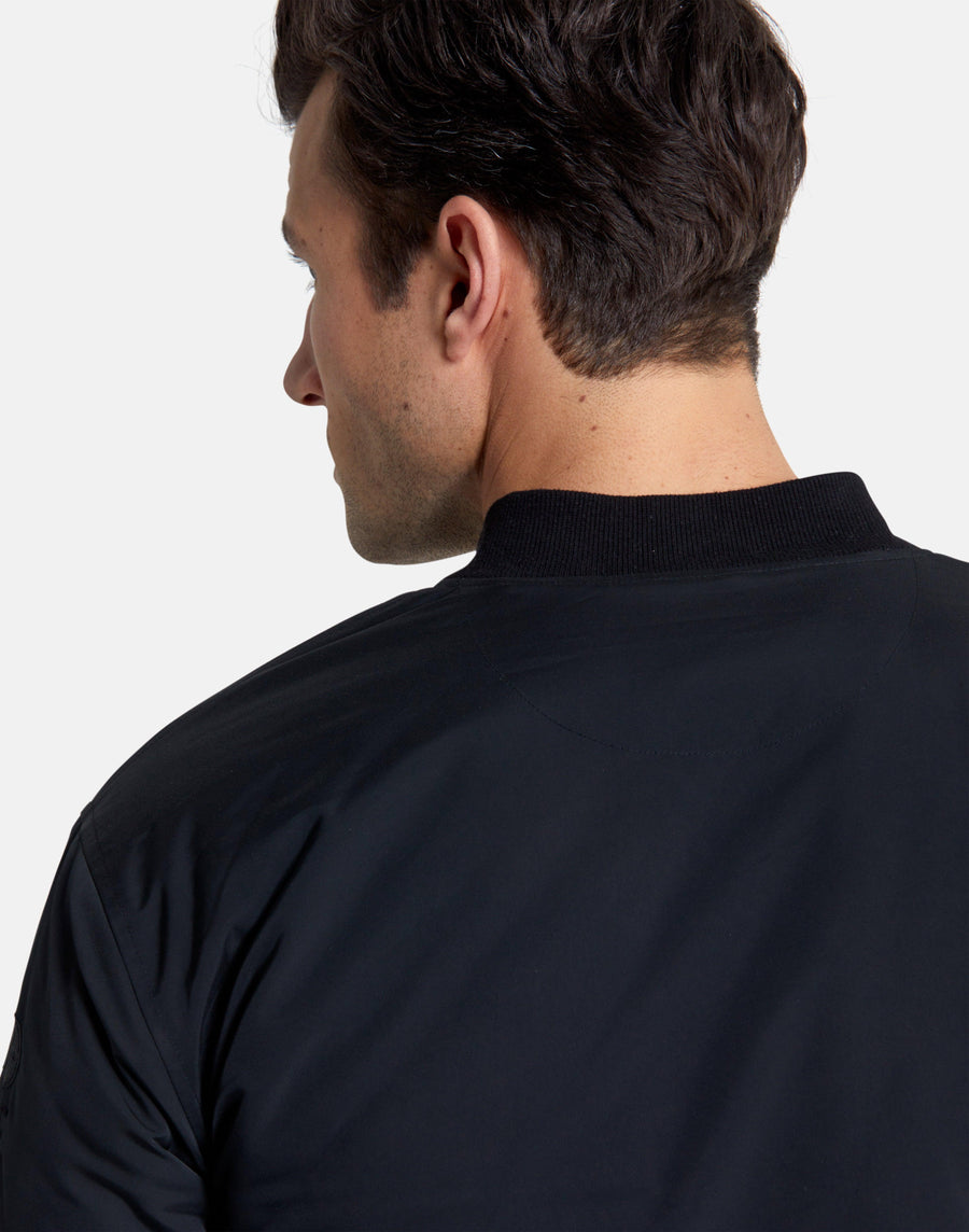 Mens Blaze Bomber Jacket in Jet Black - Outerwear - Gym+Coffee IE