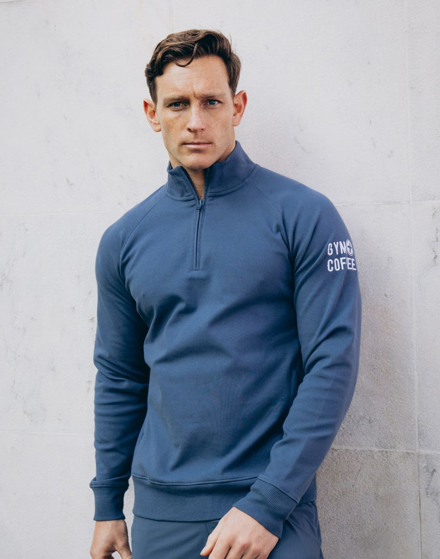 Chill Half Zip in Thunder Blue - Sweatshirts - Gym+Coffee IE