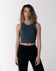 Ribbed Crop Vest in Orbit - Tanks - Gym+Coffee IE