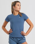 Run Free Tee in Metal Blue - T-Shirts - Gym+Coffee IE