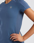 Run Free Tee in Metal Blue - T-Shirts - Gym+Coffee IE