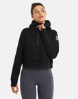 Sierra Crop in Black - Hoodies - Gym+Coffee IE