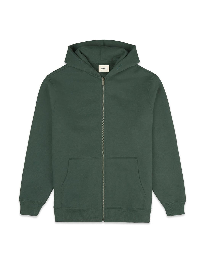 Bottle Green Zipper Hoodie