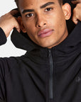 Transit Half Zip Hoodie in Black - Hoodies - Gym+Coffee IE