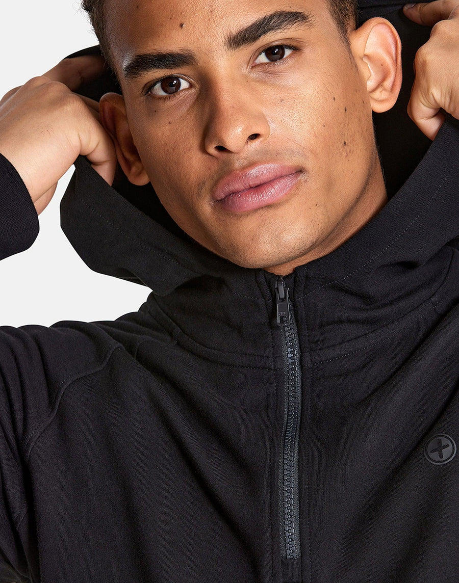 Transit Half Zip Hoodie in Black - Hoodies - Gym+Coffee IE