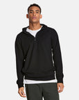 Transit Half Zip Hoodie in Black - Hoodies - Gym+Coffee IE