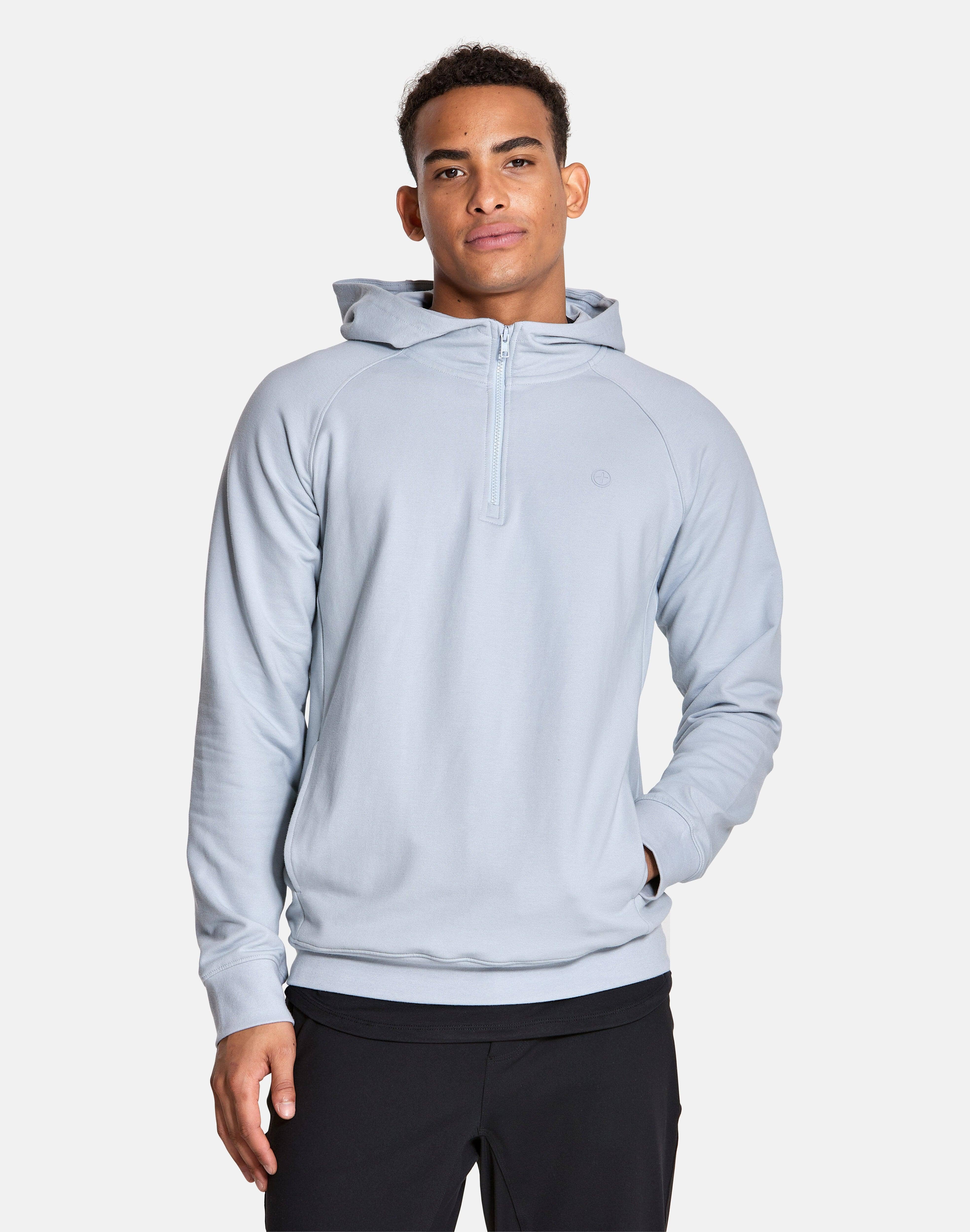 Transit Half Zip Hoodie in Marble Grey - Hoodies - Gym+Coffee IE
