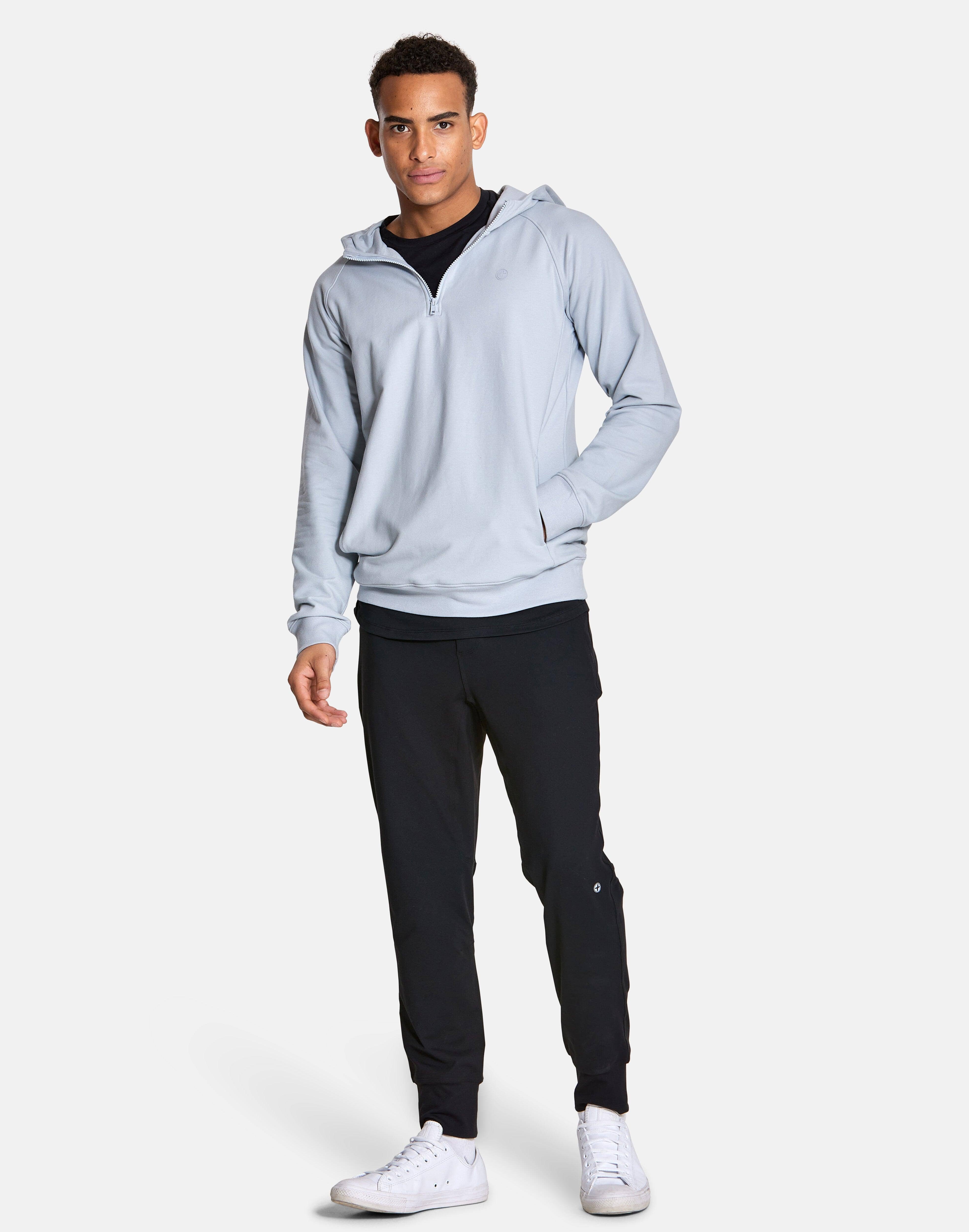 Transit Half Zip Hoodie in Marble Grey - Hoodies - Gym+Coffee IE