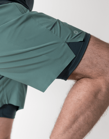Venice 2 in 1 Shorts in Fern Green - Shorts - Gym+Coffee IE