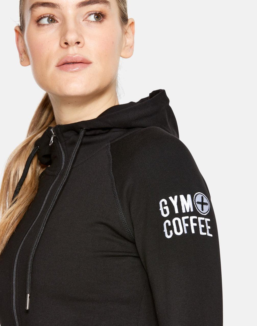 Womens Jet Black Hoodie - Hoodies - Gym+Coffee IE