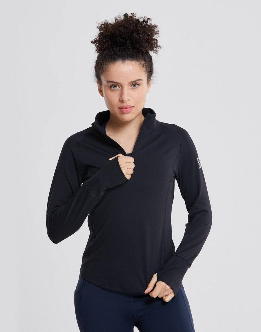 Womens Parker Pro 2.0 in Black - Long Sleeves - Gym+Coffee IE